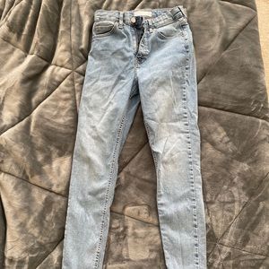 Topshop Jaime light wash skinny jeans